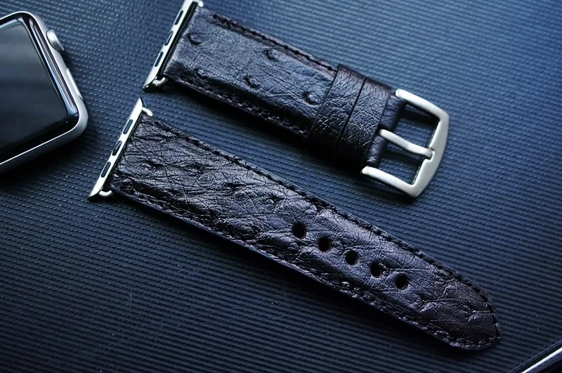 Handmade Ostrich Belly Strap 5 incl. Lugs Adapter + Buckle for Apple Watch Series 1 2 3 4 – image 2